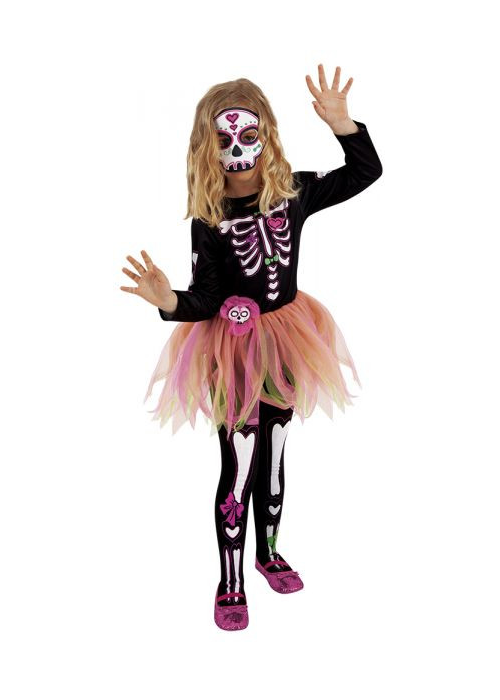 Disfraz de Esqueleto colores Tutu Infantil