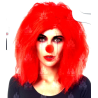 Peluca Melena Payasa Roja