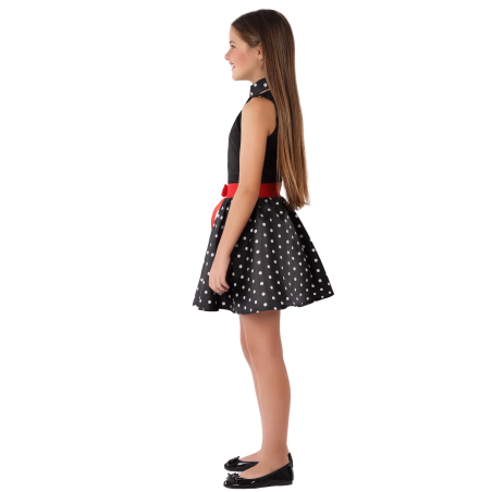 Disfraz de Años 60 Negro Niña