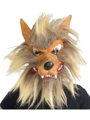 Mascara de Lobo con Pelo - Mascaras y Antifaces