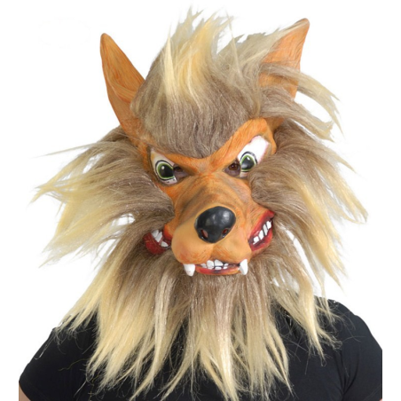 Mascara de Lobo con Pelo - Mascaras y Antifaces