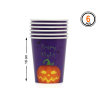 Vaso Morado Calabaza Halloween 6 Unid
