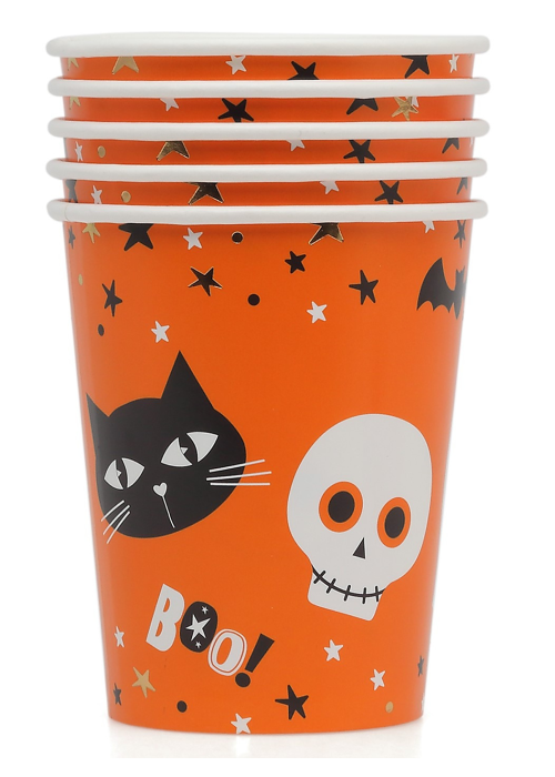 Vasos Naranjas de Halloween