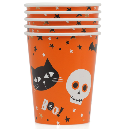 Vasos Naranjas de Halloween