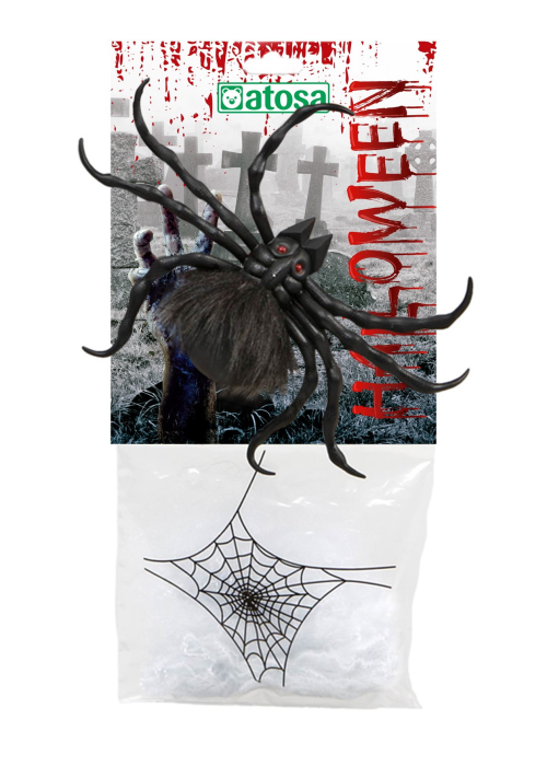 Telaraña con Araña de 17x3cm