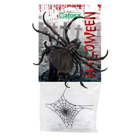 Telaraña con Araña de 17x3cm