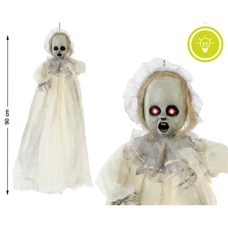 Muñeco Colgante Bebe Fantasma 90cm