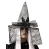 Sombrero Bruja Blanco Con Velo