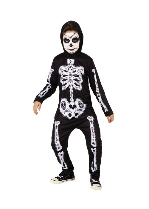 Disfraz de Esqueleto Huesos Dia de Los Muertos