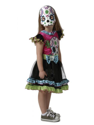 Disfraz de Esqueleto Vestido Colores Infantil