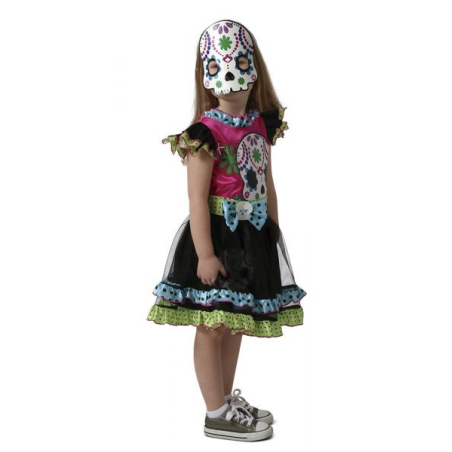 Disfraz de Esqueleto Vestido Colores Infantil