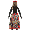 Disfraz de Catrina Rojo Largo Infantil
