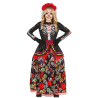 Disfraz de Catrina Rojo Largo Infantil