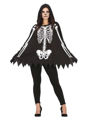 Disfraz de Esqueleto en Poncho para Mujer - Disfraces Halloween Calaveras