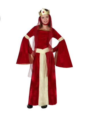 Disfraz de Dama Roja Infantil - Disfraces Medievales para Niñas
