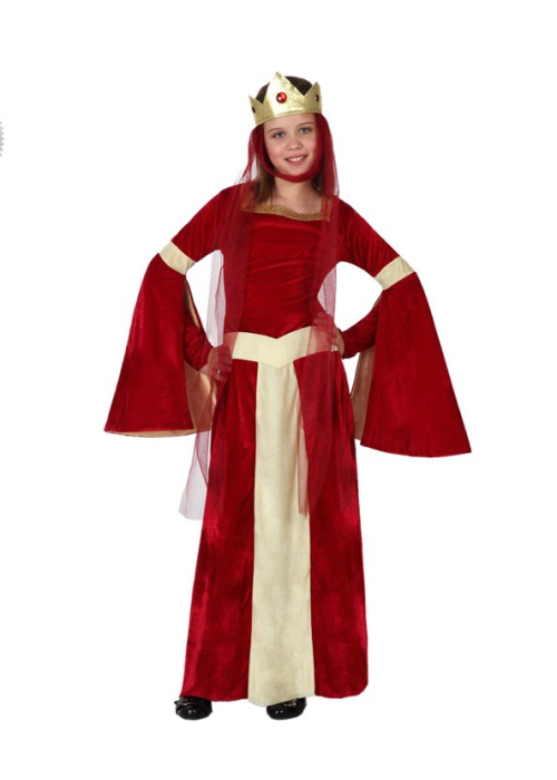 Disfraz de Dama Roja Infantil - Disfraces Medievales para Niñas