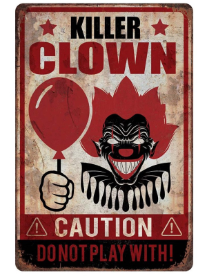 Cartel Cuidado Payaso Asesino