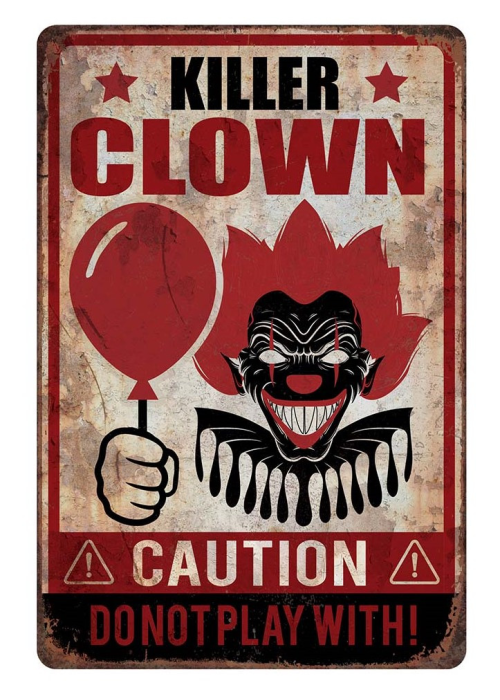 Cartel Cuidado Payaso Asesino