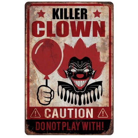 Cartel Cuidado Payaso Asesino
