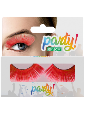 Pestañas Jumbo rojas - Maquillaje y Caracterizacion