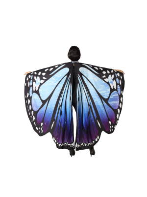 Alas de Mariposa Azules de Tela