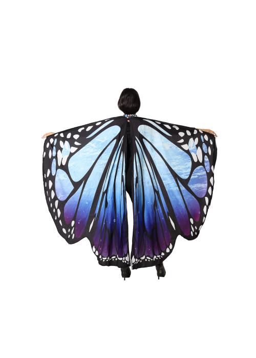 Alas de Mariposa Azules de Tela