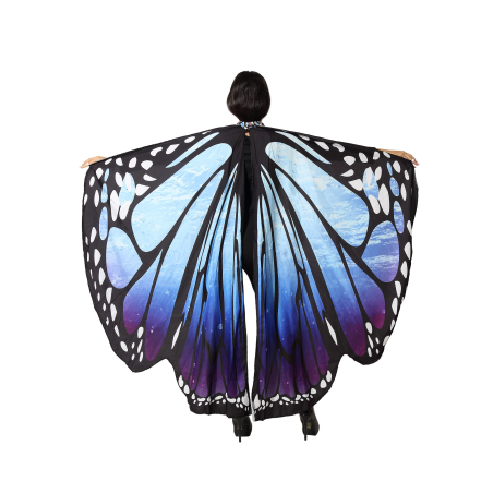 Alas de Mariposa Azules de Tela