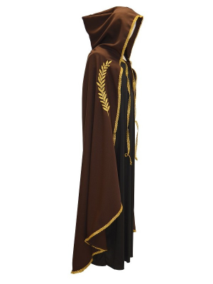 Capa Marron Bordada en Dorada