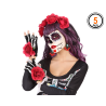Set de Catrina Diadema, Guantes y Pendientes