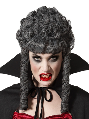 Peluca Tirabuzones Gris - Complementos Disfraces Halloween