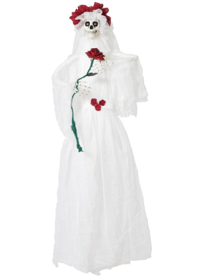 Muñeco Colgante Novia Con Rosas