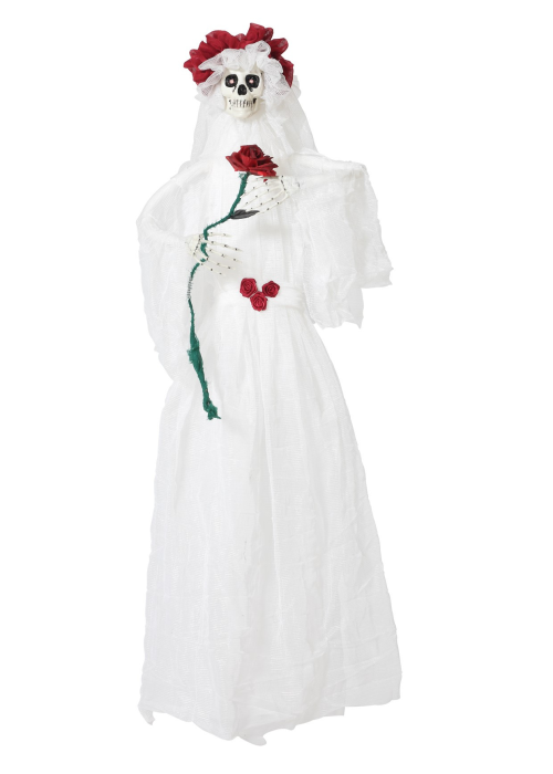 Muñeco Colgante Novia Con Rosas