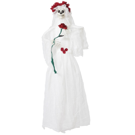 Muñeco Colgante Novia Con Rosas
