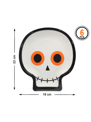 Platos con forma de Calavera 6 Unidades