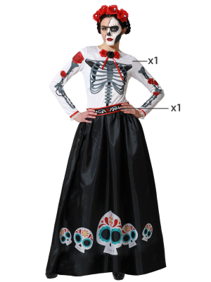 Disfraz de Catrina Mejicana Blanca