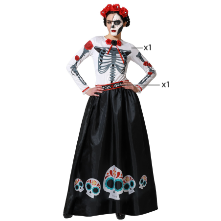 Disfraz de Catrina Mejicana Blanca