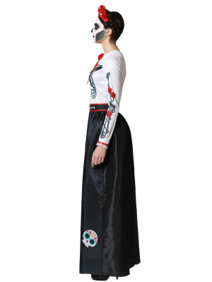 Disfraz de Catrina Mejicana Blanca