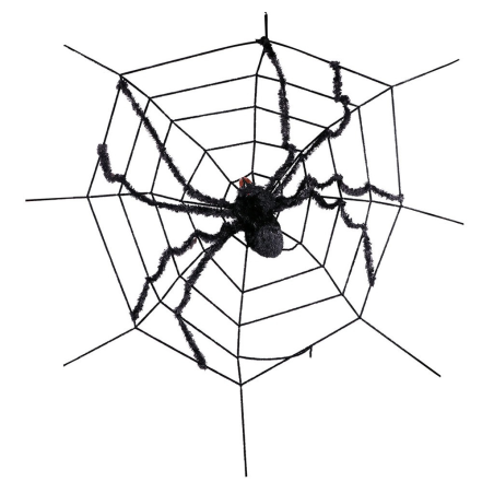 Telaraña con araña gigante 180x180 cm