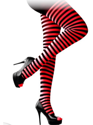 Panty de Rayas Rojo y Negro para adulto