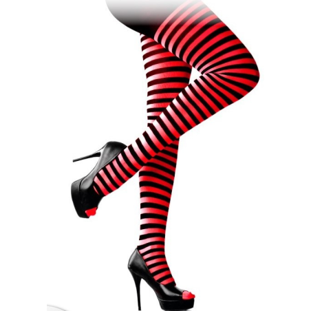 Panty de Rayas Rojo y Negro para adulto