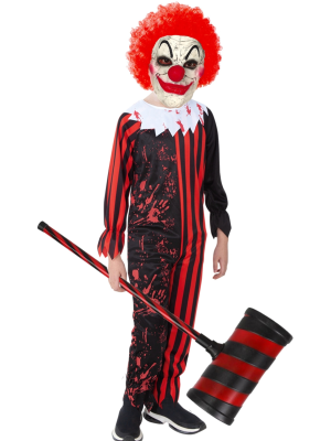 Disfraz De Payaso Asesino Rojo Con Mascara Infantil - Disfraces de Payasos Siniestros para Niño