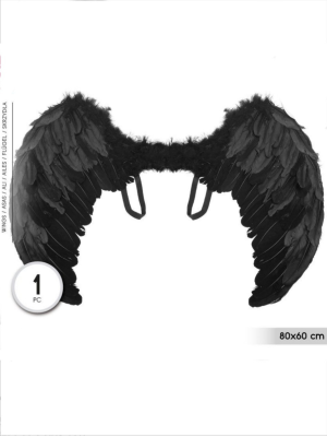 Alas de Plumas Negras Grandes