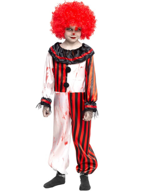 Disfraz de Payaso Rayas Sangre Infantil