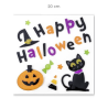Pegatina Gel Happy Halloween Gato y Calabaza