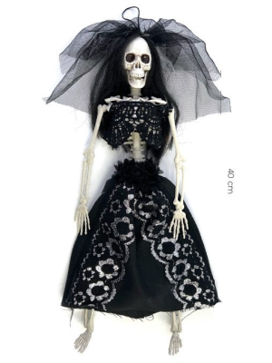 Esqueleto Novia Negra 40CM