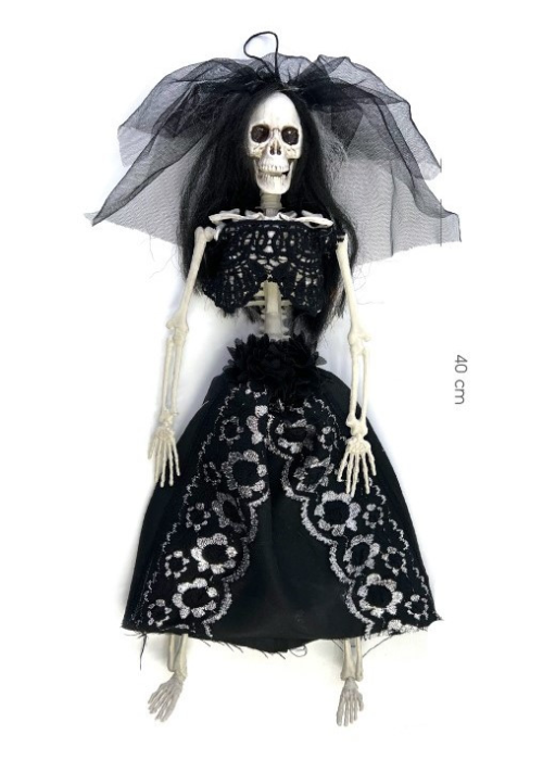 Esqueleto Novia Negra 40CM
