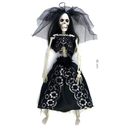 Esqueleto Novia Negra 40CM