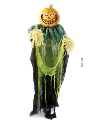 Muñeco Colgante de Calabaza Siniestra con Luz y Sonido
