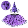 Set Tutu y Sombrero de Bruja Morado