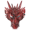 Media Mascara de Dragon Rojo